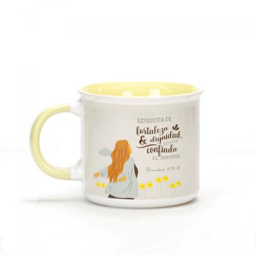 Taza Coleccion Mujer Virtuosa- 18 onzas, Revestida De Fuerza Y Dignidad