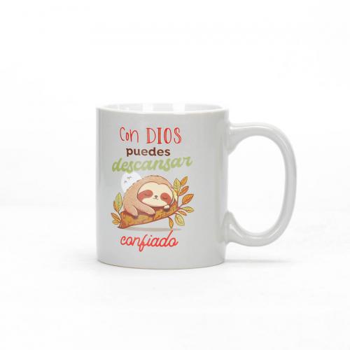 Coleccion Comparte - Taza Con Dios Puedes Descansar, Salmo 4:8