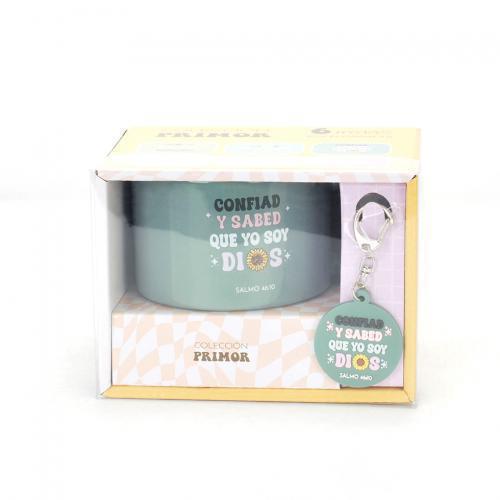 Taza Con Llavero,  Coleccion Primor -  Confiad Y Sabed