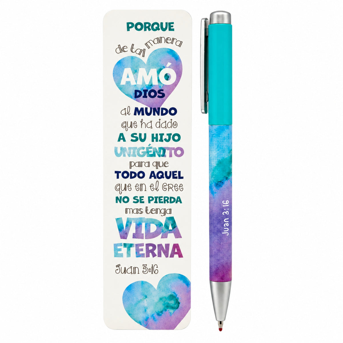 Paquete de separador con bolígrafo -  Juan 3:16
