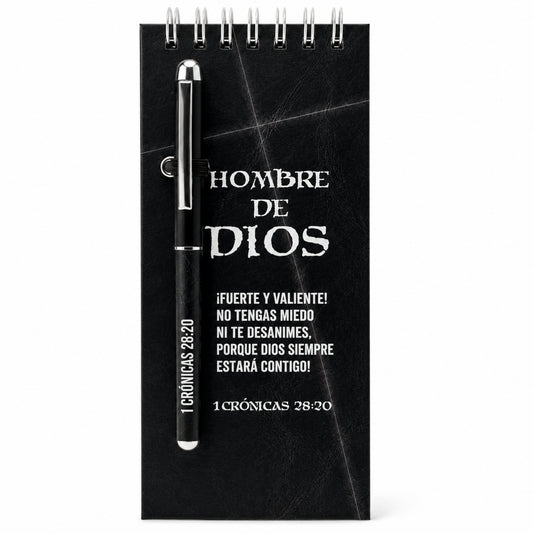 Pack de Notas Hombre de Dios con Bolígrafo