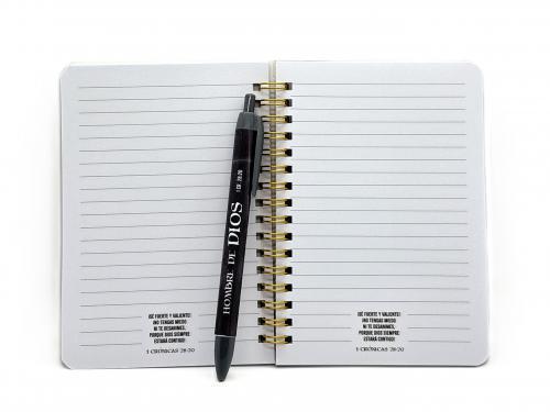 Pack Libreta y Bolígrafo “Hombre de Dios” 1 Crónicas 28:20