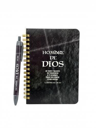 Pack Libreta y Bolígrafo “Hombre de Dios” 1 Crónicas 28:20