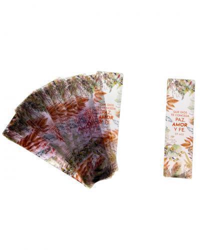 Pack de 30 Separadores Traslucidos; Paz Amor Fe