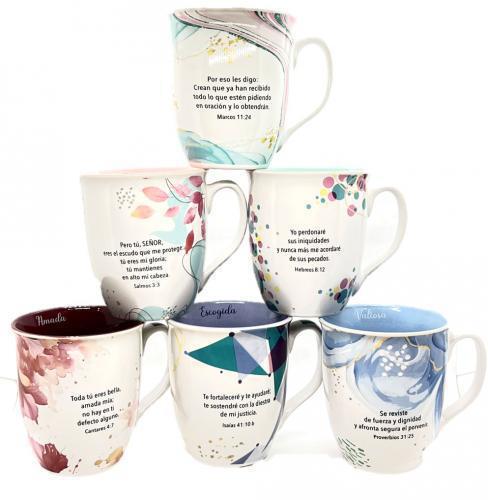 Taza de Ceramica Valiosa - 15 Oz, 6 Diseños