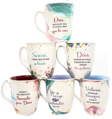 Taza de Ceramica Valiosa - 15 Oz, 6 Diseños