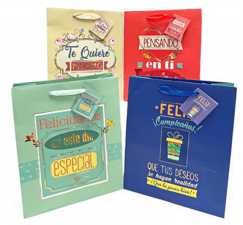 Bolsa para regalo mediana 4 diseños coleccion expresa-t
