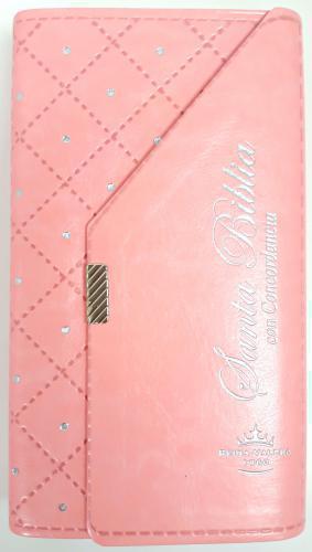 Biblia Reina Valera 1960 Cartera con broche - Rosa