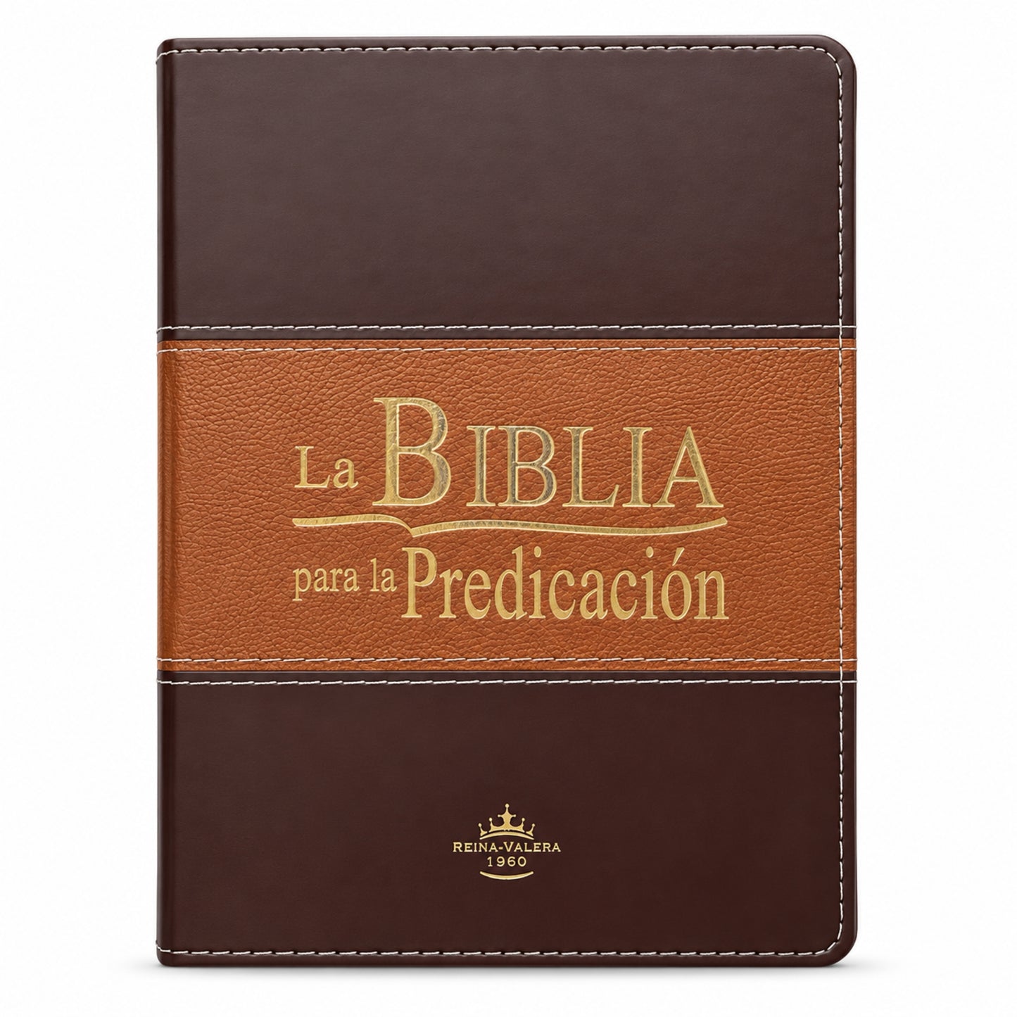 Biblia Para La Predicación RVR1960 Imitación Piel, con Indice, Cafe Duo Tono