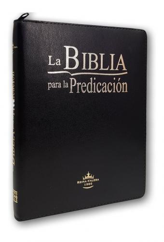 RVR60 Preaching Bible - Large Print, black imitation leather, indexed,
