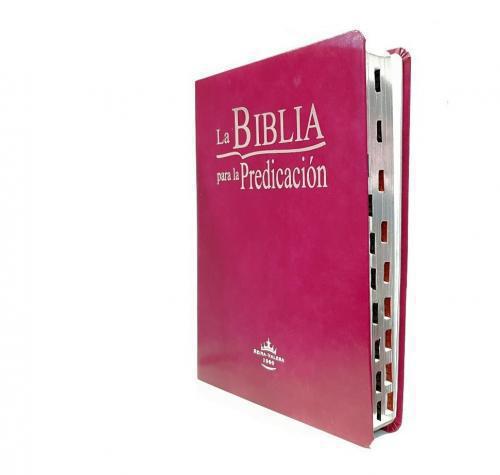 Bible for Preaching RVR1960 Fuchsia Pink with Silver-Edged Index