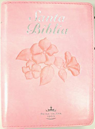RVR1960 Bible Compact Size Pink Imitation Leather with Zipper and Index