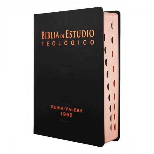 Biblia de Estudio Teologico: Reina-Valera 1960, Hardcover, Black with Index