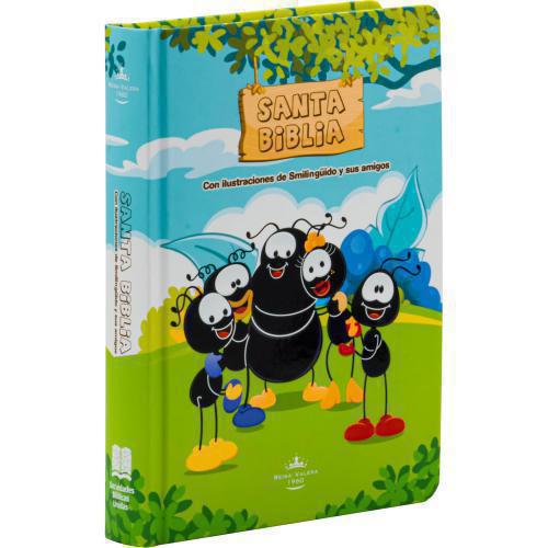 Biblia Reina Valera 1960 Tamaño Manual Pasta Dura Ilustraciones de Smilinguido
