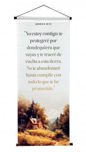 Pergamino Banner: Genesis 28:15 Casa Campo