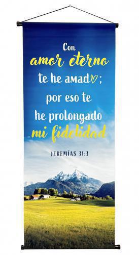 Pergamino Banner: Jeremias 31:3 Montana