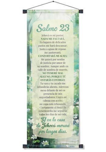 Pergamino Banner: Salmo 23 Verde