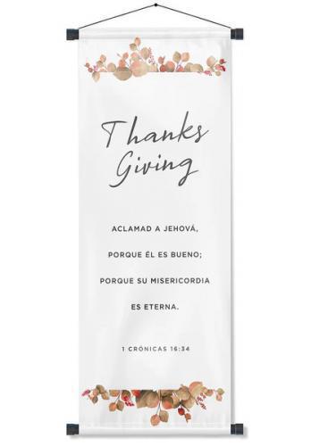 Pergamino Banner: Thanksgiving 1co 16:34