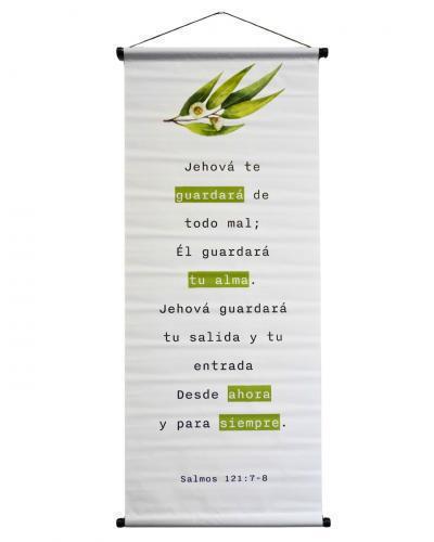 Pergamino Banner: Salmo 12:7-8  Jehova Te Guardara