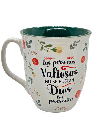 Taza de Ceramica 16 oz, Colección Esforzada Y Valiente