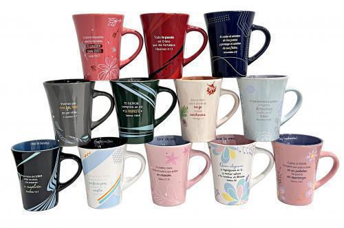 Taza de ceramica: "Mensajes de Bendición" 10 onzas