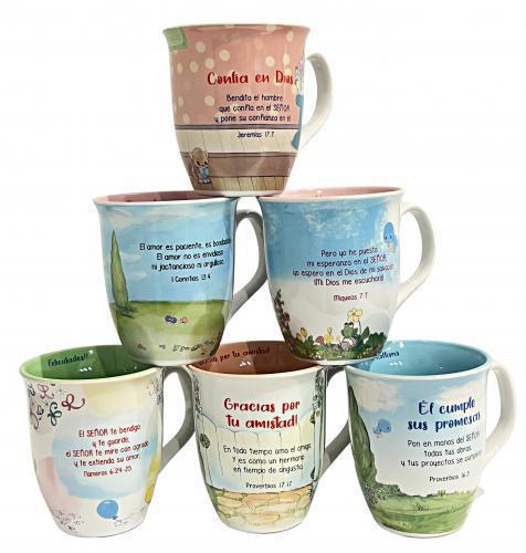 Taza de ceramica, Colección Precious Moments "Bellos Detalles" 6 diseños 16 oz