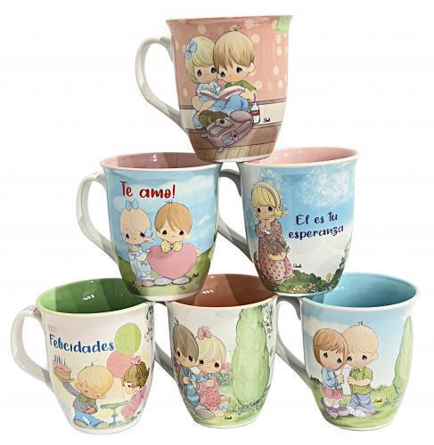 Taza de ceramica, Colección Precious Moments "Bellos Detalles" 6 diseños 16 oz