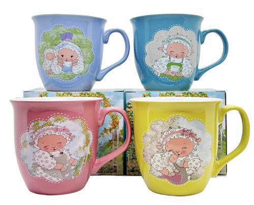 Taza de Ceramica "Isabella" 15oz,  4 Diseños