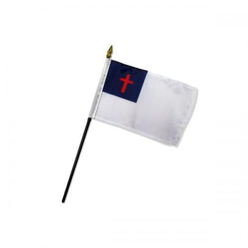 Mini Bandera Cristiana 4" x 6" in
