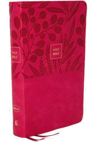 Biblia NKJV (inglés) Tamaño Manual, Sentipiel Color Rosa, Letra Grande con Indic