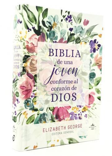 Biblia RVR1960 de una joven conforme al corazón de Dios, Pasta dura, Diseño Flor