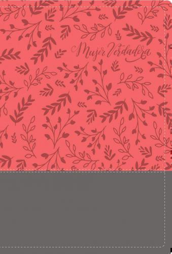 Biblia RVR1960 Devocional Mujer Verdadera - Duo-tono Coral Canto Plateado