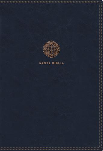 Biblia RVR1960 Letra Super Gigante, Color Azul, Imitación Piel, Indice