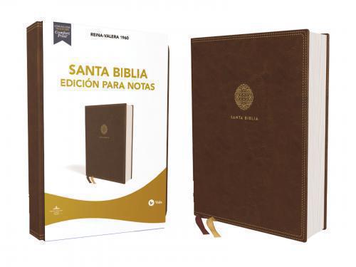 Biblia RVR1960 Edicion Para Notas, Sentipiel Color Cafe