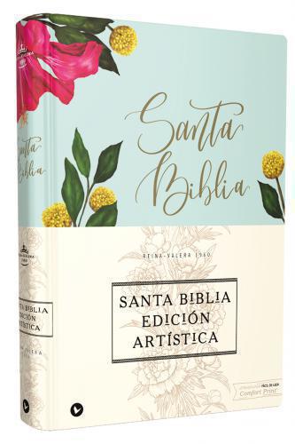 RVR1960 Artistic Edition Bible Hardcover, Floral Design on Cover