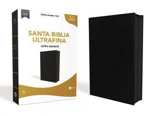RVR1960 Giant Print Thinline Bible, Black Simulated Leather With Zipper