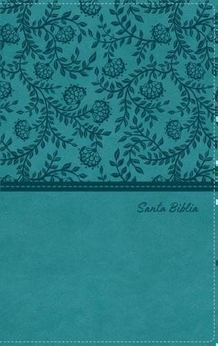 Biblia RVR1960 Imagenes Tierra Santa,.Tamaño Manual, Imitación Piel, Color Aqua