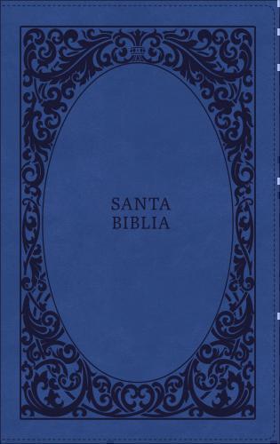 RVR1960 Bible Holy Land Images, Handy Size, Imitation Leather, Blue