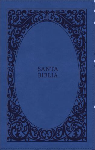 Biblia RVR1960 Imagenes Tierra Santa,.Tamaño Manual, Imitación Piel, Color Azul