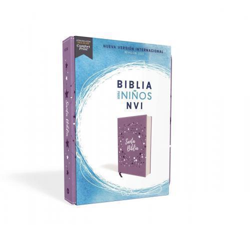 Biblia NVI 2022 Imitación Piel, Tamaño Manual, Color Lila Diseño Estrella