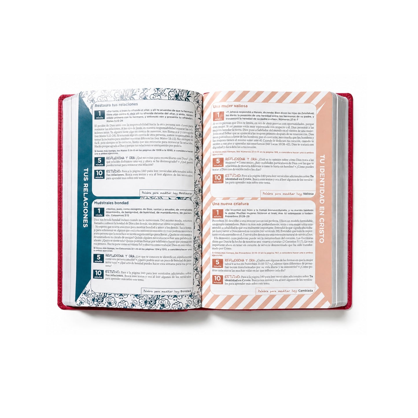 RVR60, Busy Mom's Bible, Leathersoft, Magenta, Words of Jesus