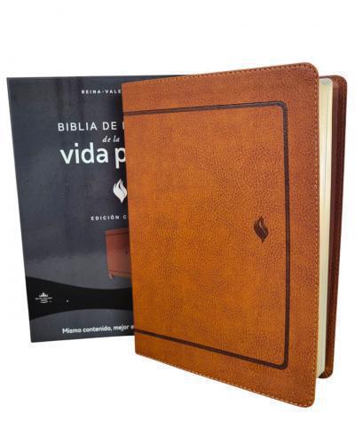 Biblia de Estudio RVR1960 Vida Plena, Imitación Piel, Duo Café
