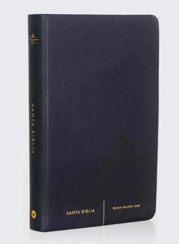 RVR60, Santa Biblia, Premio y Regalo, Letra grande, Leathersoft, Negro