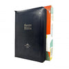 Biblia RVR1960, Estudio Arcoiris, Imitacion Piel, Con Cierre e Indice, Negro