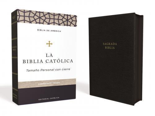 Catholic Bible, Personal Size, Leathersoft, Black, Zippered, Comfort Print