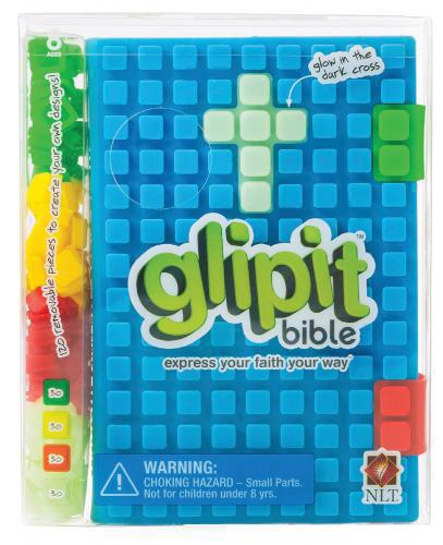 Bibia NLT (ingles) Glipit Tamaño Compacta, Cubierta Silicon, Color Azul