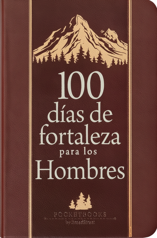 Devocional 100 días de fortaleza para las Hombres, tamaño bolsillo, imitacion pi