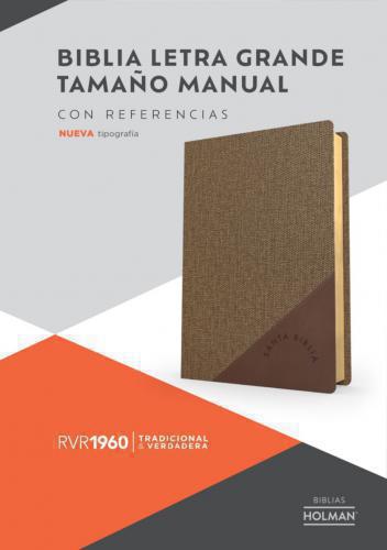 Biblia RVR1960 Tamaño Manual, Imitación Piel Color Duo Café