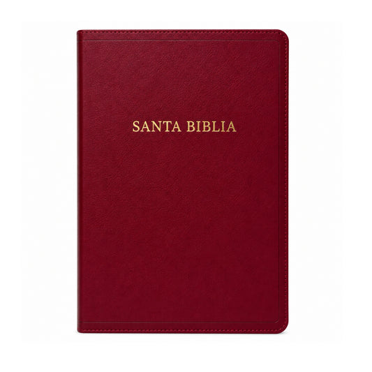 Biblia RVR1960 Tamaño Manual, Imitación Piel, Color Vino Letra Grande Con Indice