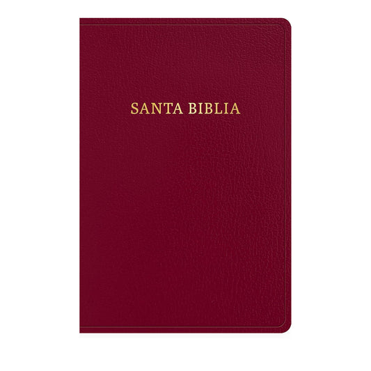 Biblia RVR1960 Imitación Piel, Tamaño Gigante, Color Borgoña con Indice